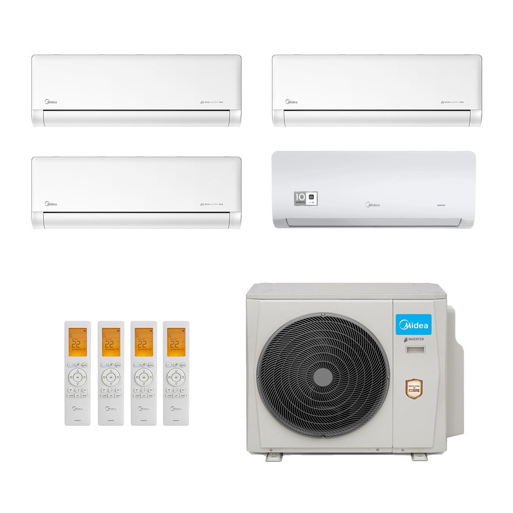 Ar-Condicionado Multi Split Inverter Midea 36.000 (3x Evap HW 9.000 + 1x Evap HW 12.000) Quente/Frio 220V Ar-Condicionado Multi Split Inverter Midea 36.000 (3x Evap HW 9.000 + 1x Evap HW 12.000) Quente/Frio 220V