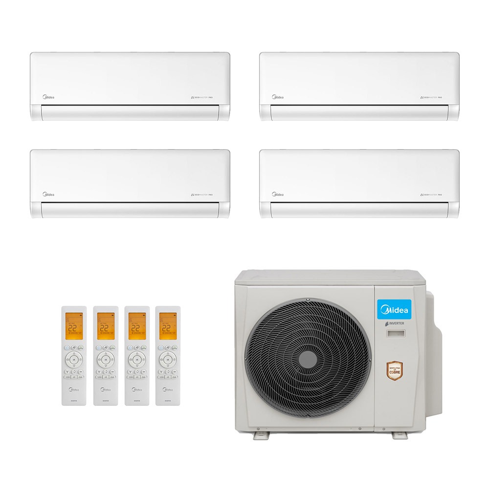 Ar-Condicionado Multi Split Inverter Midea 36.000 (4x Evap HW 12.000) Quente/Frio 220V													