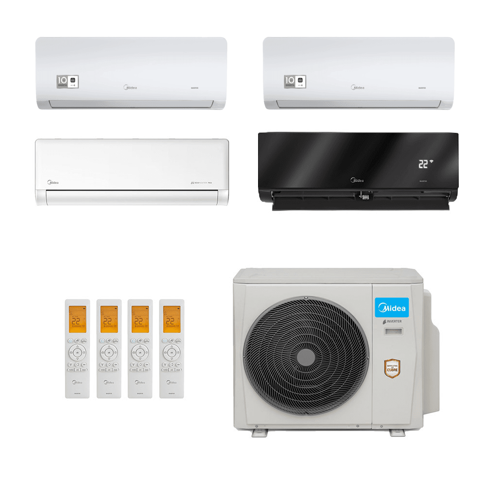 Ar-Condicionado Multi Split Inverter Midea 42.000 (1x Evap HW 9.000 + 2x Evap HW 12.000 + 1x Evap HW 24.000) Quente/Frio 220V Ar-Condicionado Multi Split Inverter Midea 42.000 (1x Evap HW 9.000 + 2x Evap HW 12.000 + 1x Evap HW 24.000) Quente/Frio 220V