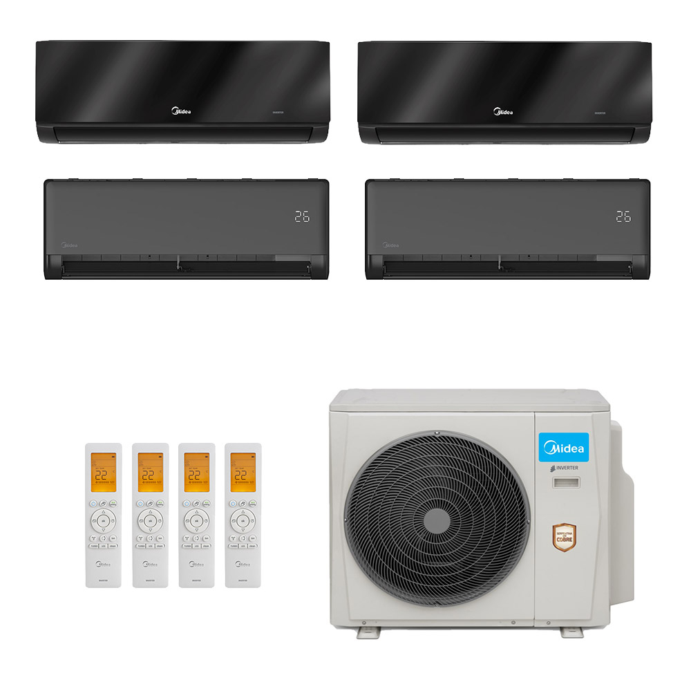 Ar-condicionado Multi Split Inverter Midea 42.000 (1x Evap HW 9.000 + 1x Evap HW 12.000 + 2x Evap HW 18.000) Quente/Frio 220V Ar-condicionado Multi Split Inverter Midea 42.000 (1x Evap HW 9.000 + 1x Evap HW 12.000 + 2x Evap HW 18.000) Quente/Frio 220V