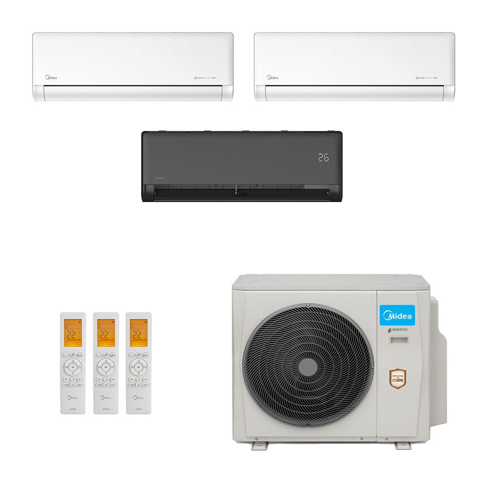 Ar-condicionado Multi Split Inverter Midea 42.000 (2x Evap HW 12.000 + 1x Evap HW 24.000) Quente/Frio 220V Ar-condicionado Multi Split Inverter Midea 42.000 (2x Evap HW 12.000 + 1x Evap HW 24.000) Quente/Frio 220V