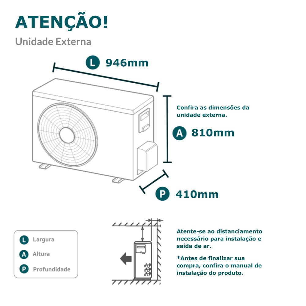 Ar-Condicionado Multi Split Inverter Midea 42.000 (2x Evap HW 9.000 + 2x Evap Cassete 1 Via 12.000) Quente/Frio 220V								