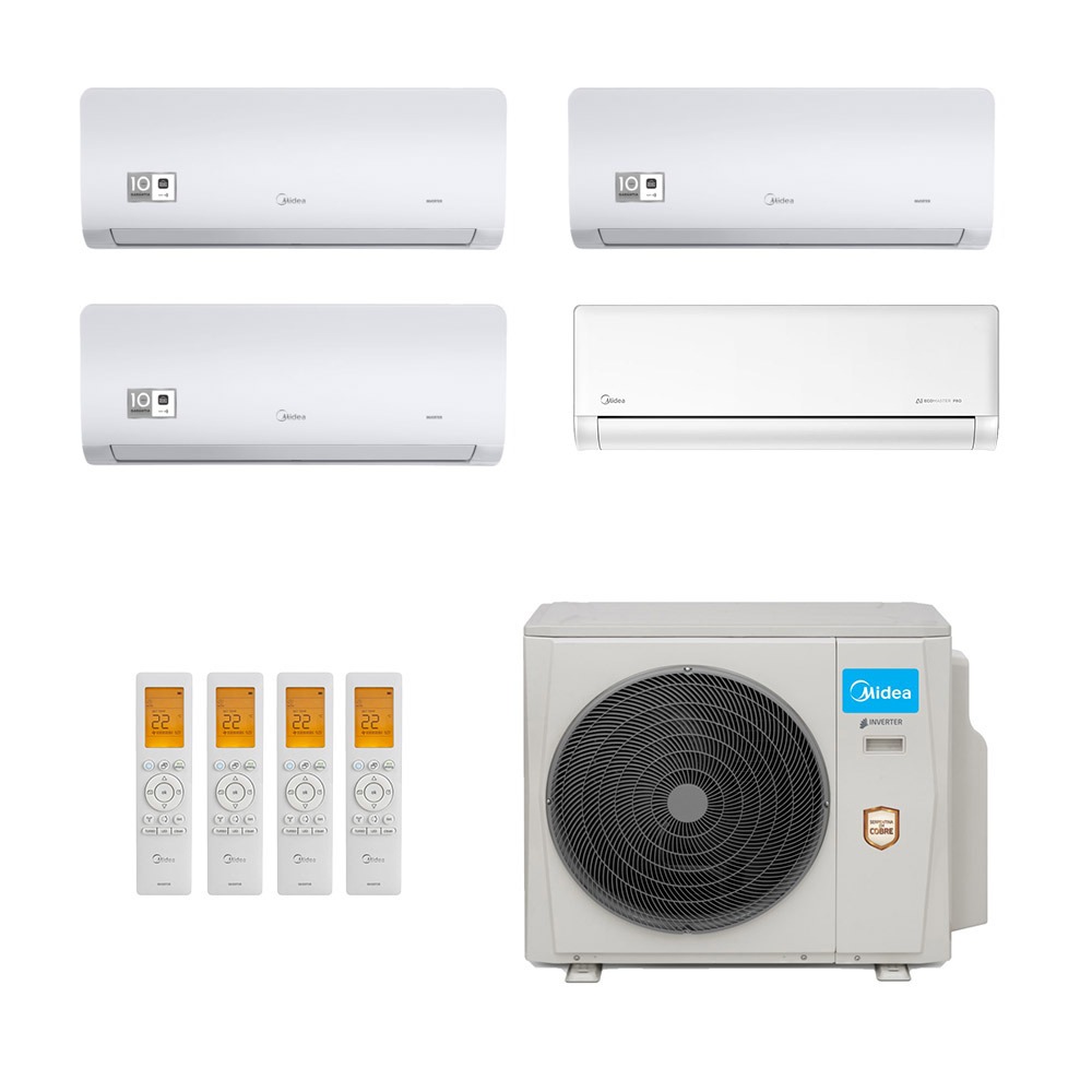 Ar-Condicionado Multi Split Inverter Midea 42.000 (3x Evap HW 12.000 + 1x Evap HW 18.000) Quente/Frio 220V Ar-Condicionado Multi Split Inverter Midea 42.000 (3x Evap HW 12.000 + 1x Evap HW 18.000) Quente/Frio 220V