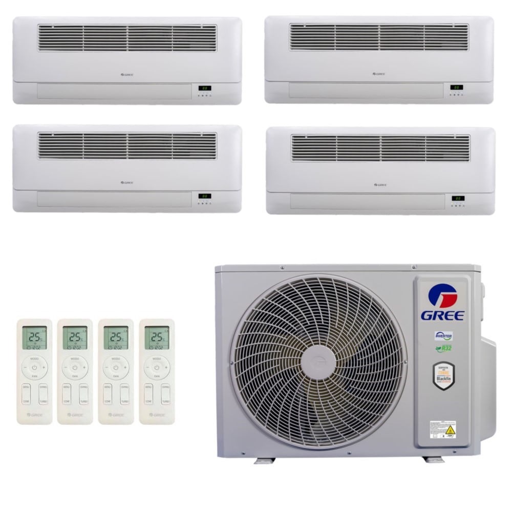 Ar-Condicionado Multi Split Inverter R-32 Gree 36.000 (4x Evap Cassete 1 Via 9.000) Quente/Frio 220V