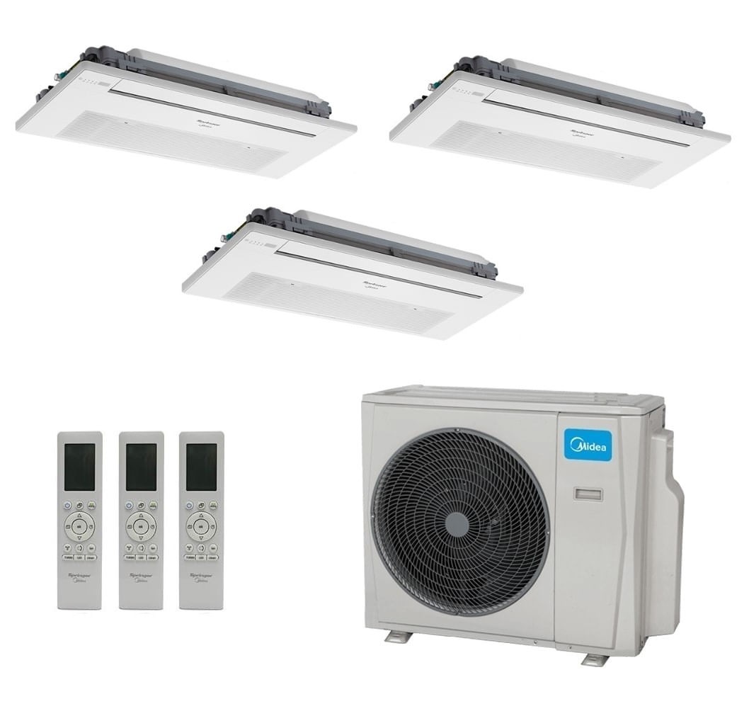 Ar-Condicionado Multi Split Inverter Midea 27.000 (3x Evap Cassete 1 Via 9.000) Quente/Frio 220V