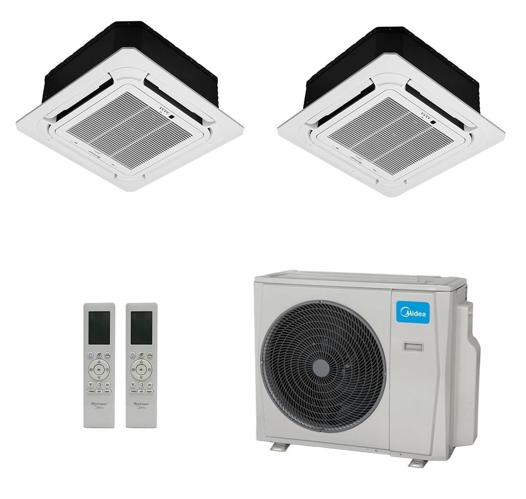 Ar-Condicionado Multi Split Inverter Springer Midea 36.000 (2x Evap Cassete 4 Vias 18.000) Quente/Frio 220V