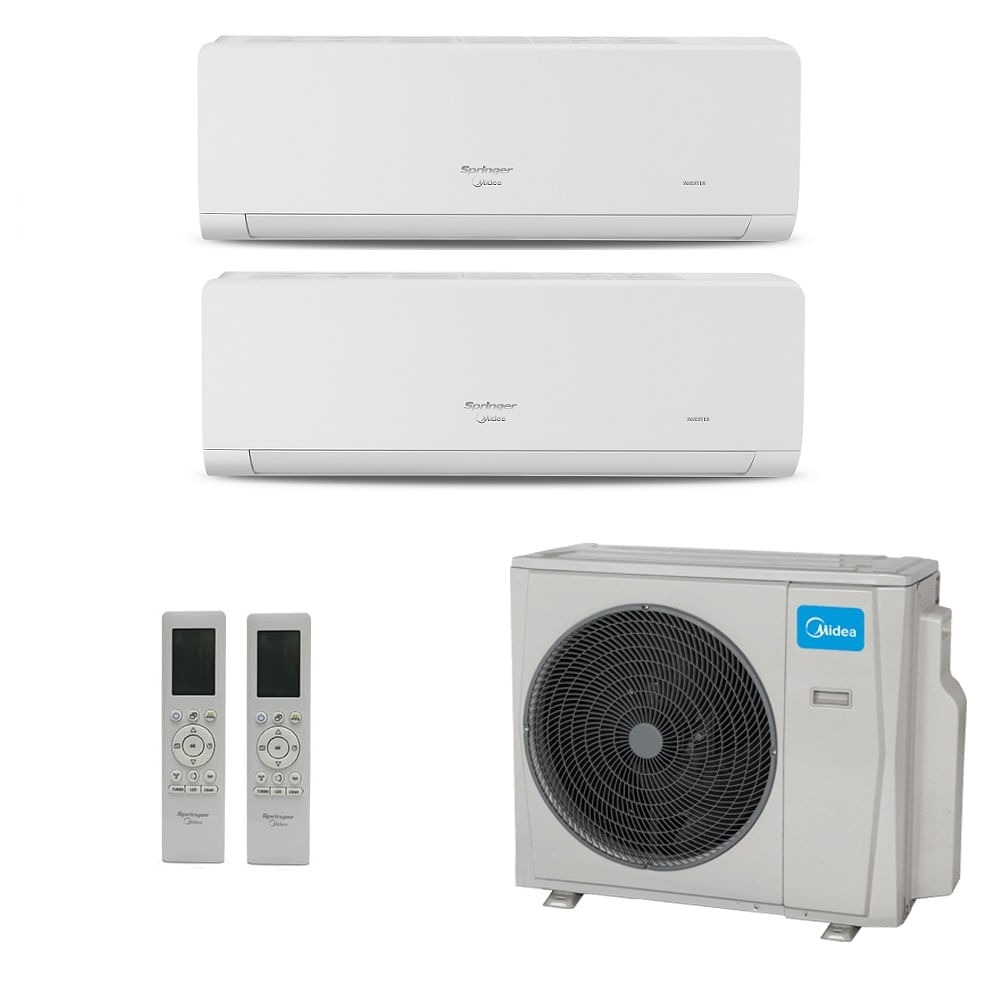 Ar-Condicionado Multi Split Inverter Midea 36.000 (2x Evap HW 18.000) Quente/Frio 220V