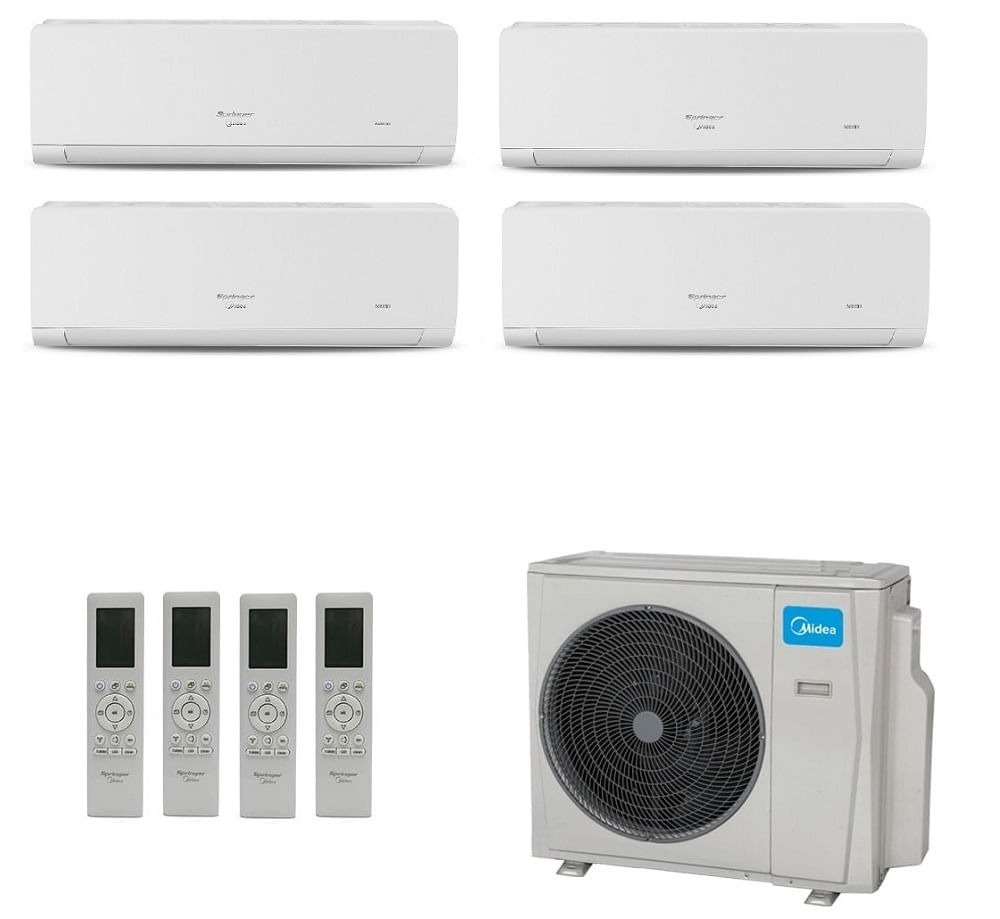 Ar-Condicionado Multi Split Inverter Midea 36.000 (4x Evap HW 12.000) Quente/Frio 220V