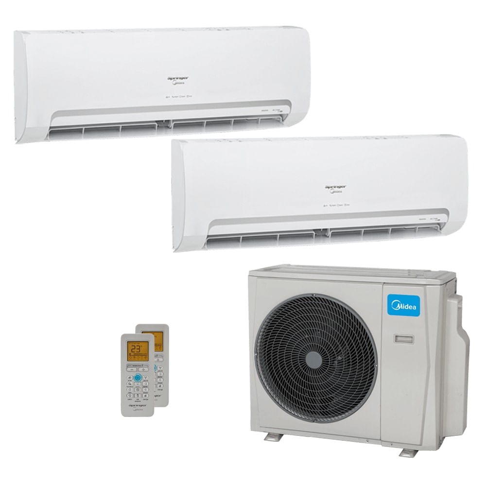 Ar-Condicionado Multi Split Inverter Springer Midea 36.000 BTUs (1x Evap HW 12.000 + 1x Evap HW 24.000) Quente/Frio 220V