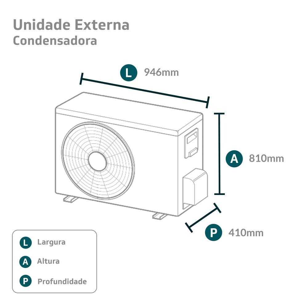 Ar-Condicionado Multi Split Inverter Midea 42.000 (1x Evap HW 9.000 + 4x Evap HW 12.000) Quente/Frio 220V