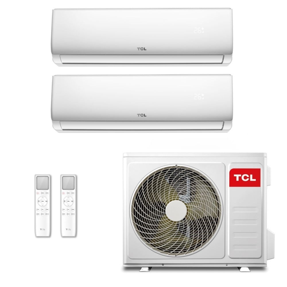 Ar-Condicionado Multi Split Inverter TCL 18.000 (1x Evap HW 9.000 + 1x Evap HW 12.000) Quente/Frio 220V