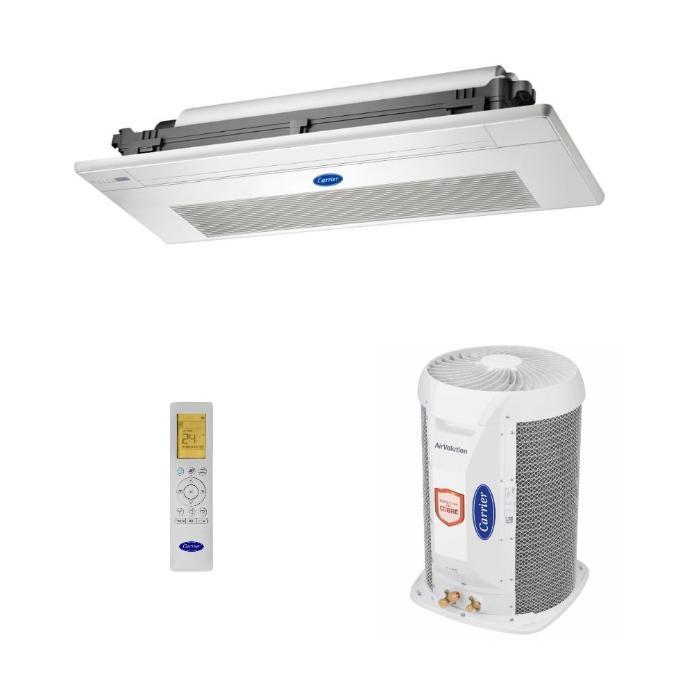 Ar-Condicionado Split Cassete 1 Via Inverter Carrier 22.000 BTUs Quente/Frio 220V Monofásico