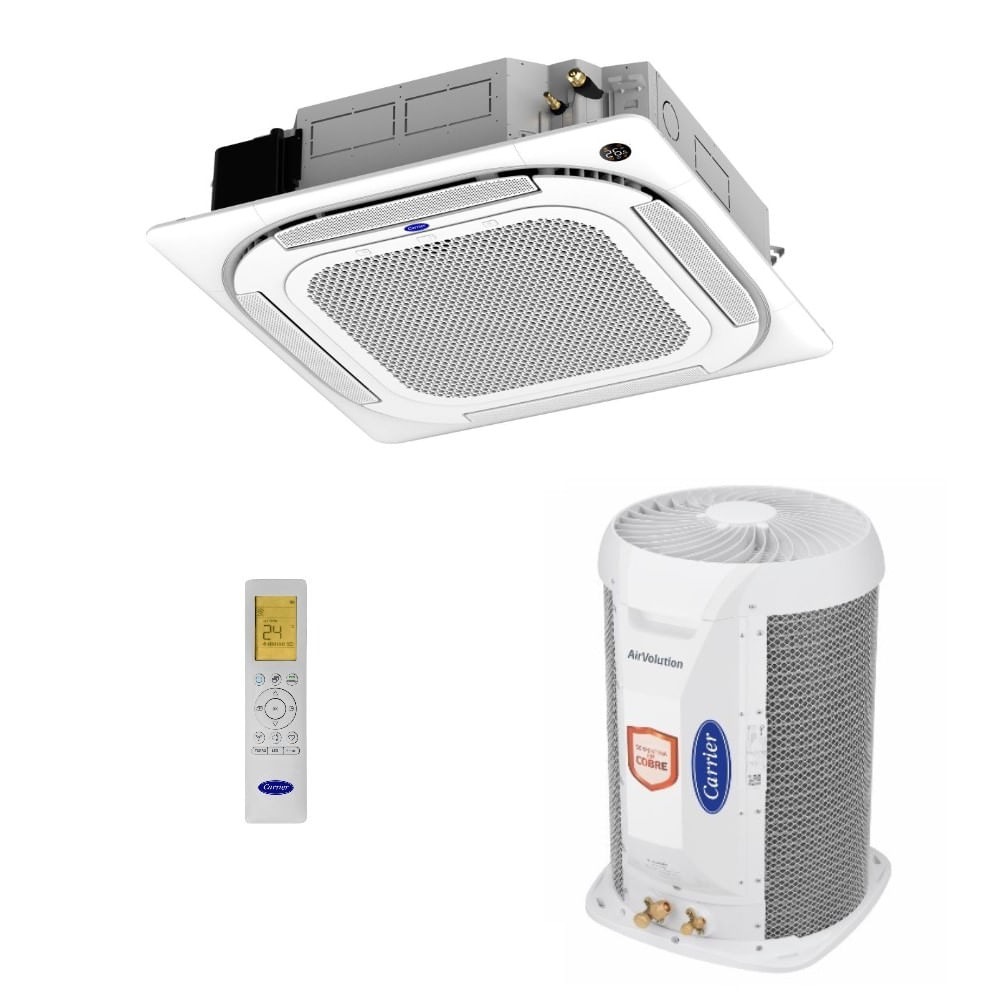 Ar-Condicionado Split Cassete 4 Vias Carrier 24.000 BTUs Só Frio 220V Monofásico