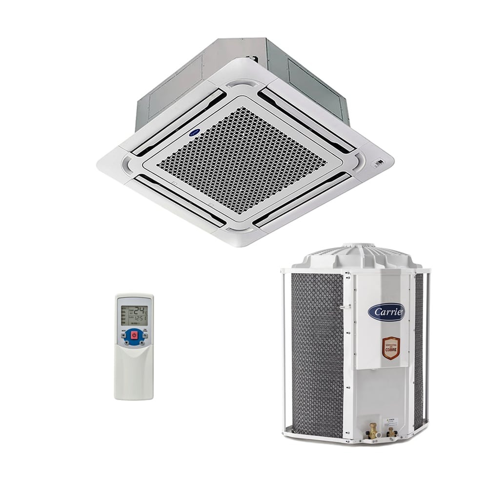 Ar-Condicionado Split Cassete 4 Vias Carrier 36.000 BTUs Só Frio 220V Monofásico