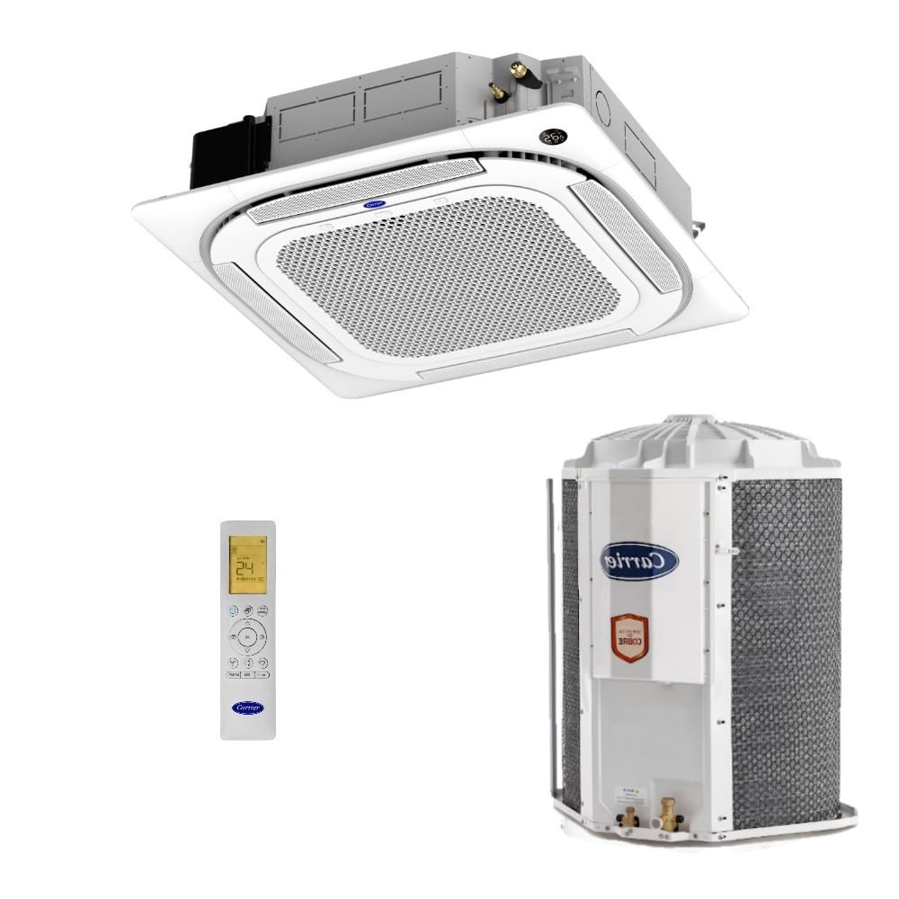 Ar-Condicionado Split Cassete 4 Vias Carrier 46.000 BTUs Só Frio 380V Trifásico