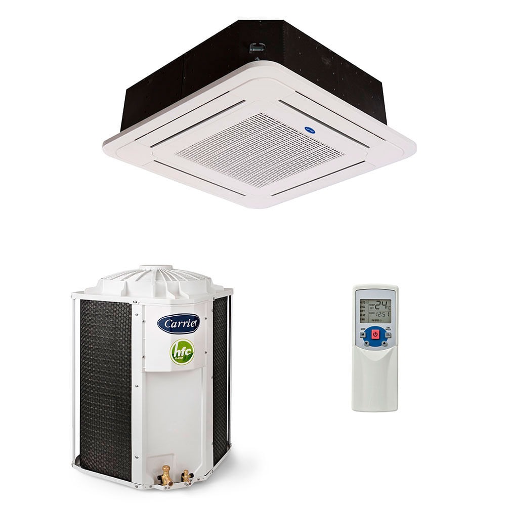 Ar-Condicionado Split Cassete 4 Vias Carrier 58.000 BTUs Só Frio 380V Trifásico