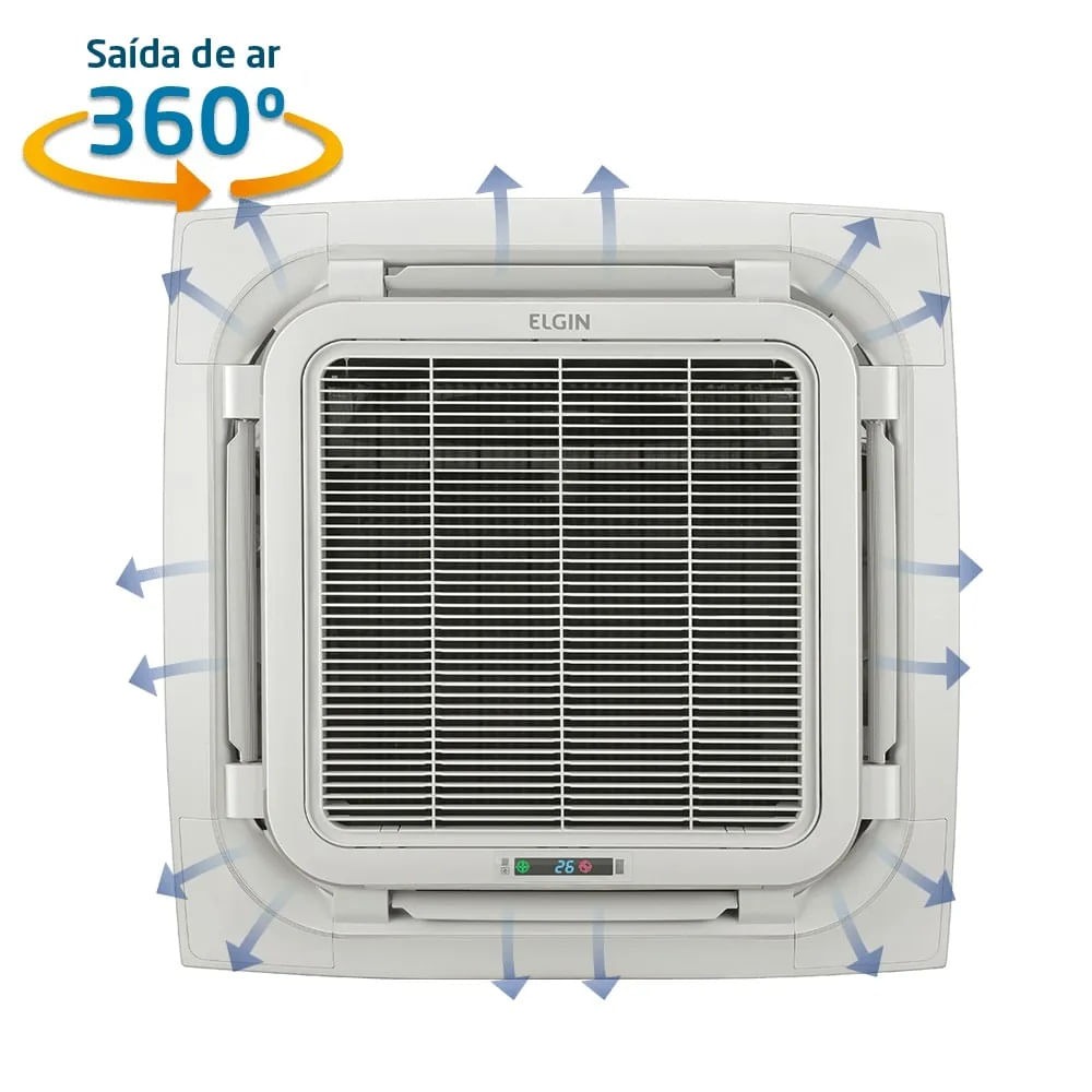 Ar-Condicionado Split Cassete 4 Vias Elgin Eco 360° 60.000 BTUs Só Frio 220V Trifásico