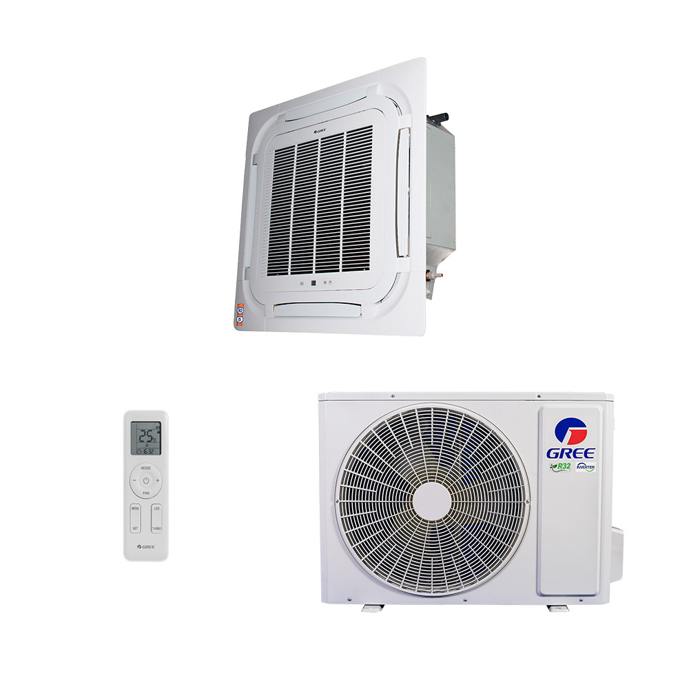 Ar-Condicionado Split Cassete 4 Vias Gree G-Prime Inverter Compact 24.000 BTUs R-32 Só Frio 220V Monofásico
