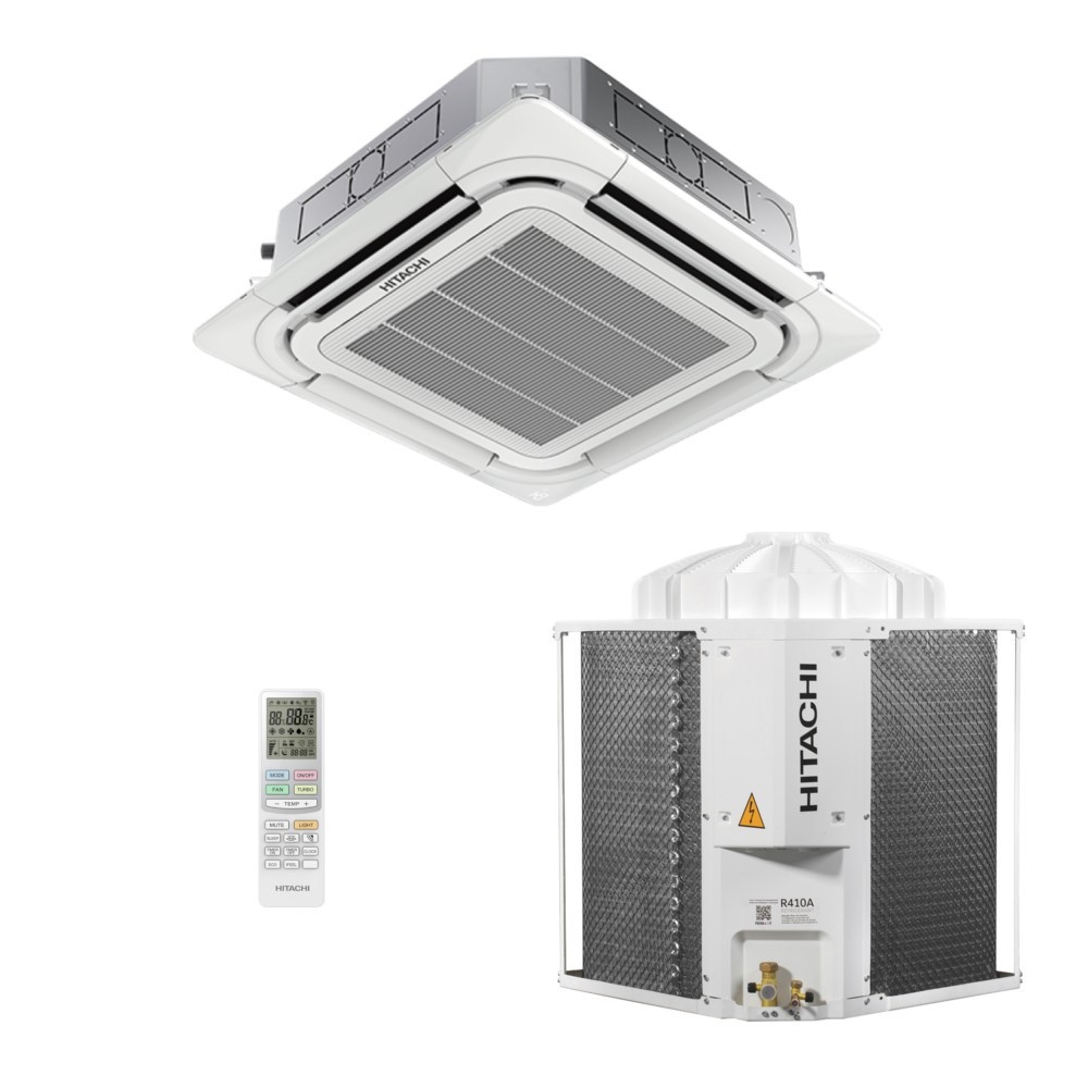 Ar-Condicionado Split Cassete 4 Vias Hitachi Air Core 500 48.000 BTUs Só Frio 220V Trifásico
