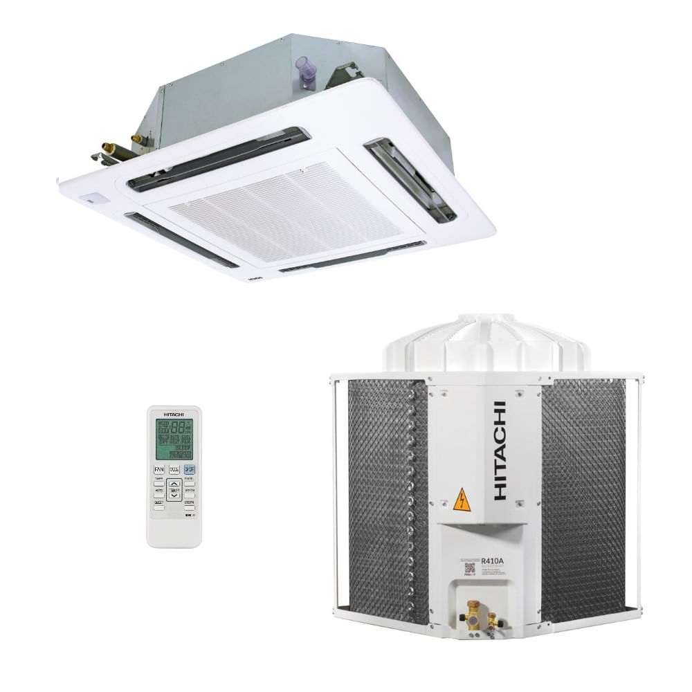 Ar-Condicionado Split Cassete 4 Vias Hitachi Primairy 48.000 BTUs Só Frio 220V Trifásico