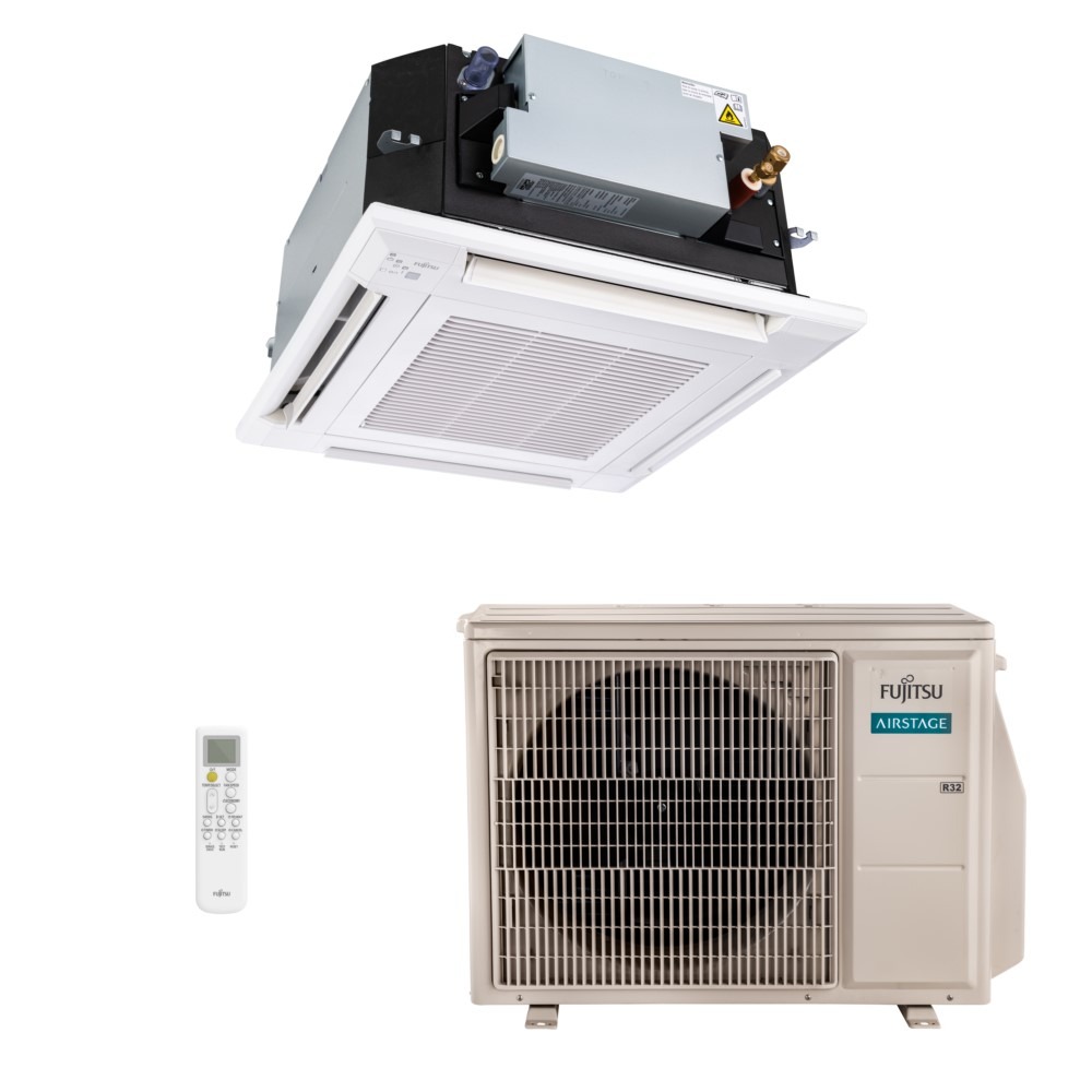 Ar-condicionado Split Cassete 4 Vias Inverter Fujitsu Airstage 18.000 BTUs R-32 Quente/Frio 220V Monofásico