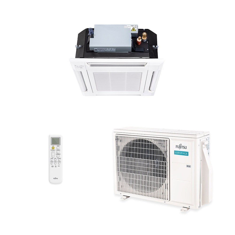 Ar-condicionado Split Cassete 4 Vias Inverter Fujitsu Airstage 24.000 BTUs R-32 Quente/Frio 220V Monofásico