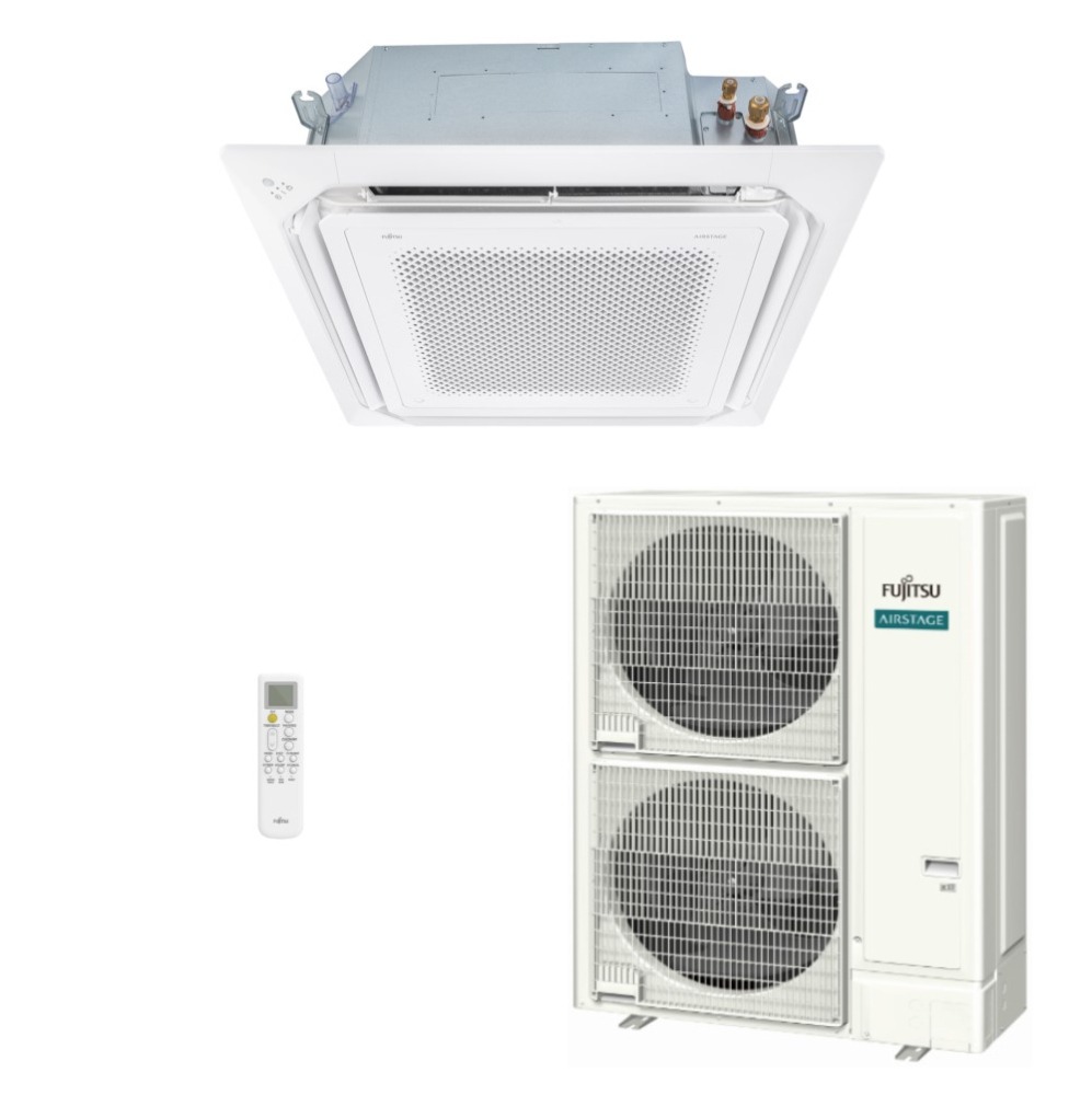 Ar-condicionado Split Cassete 4 Vias Inverter Fujitsu Airstage 54.000 BTUs R-32 Quente/Frio 220V Monofásico