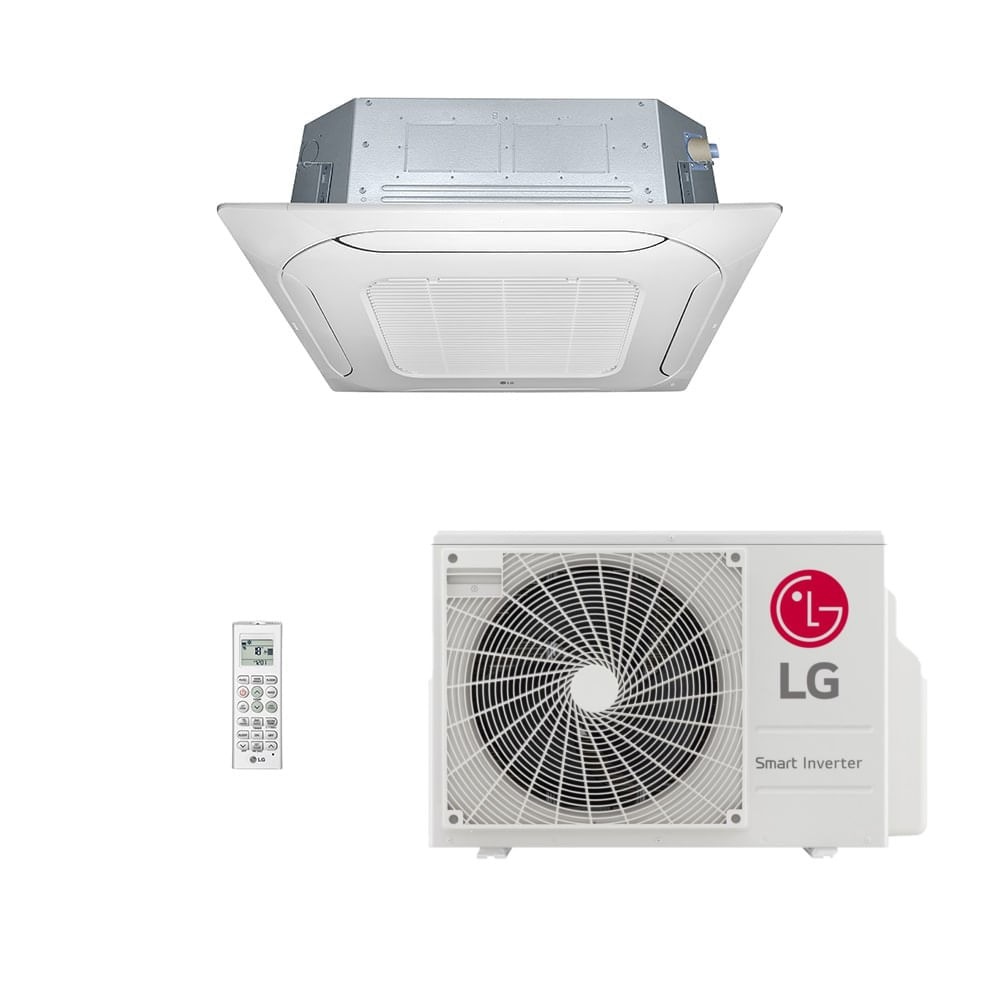 Ar-Condicionado Split Cassete 4 Vias Inverter LG 24.000 BTUs Quente/Frio 220V Monofásico