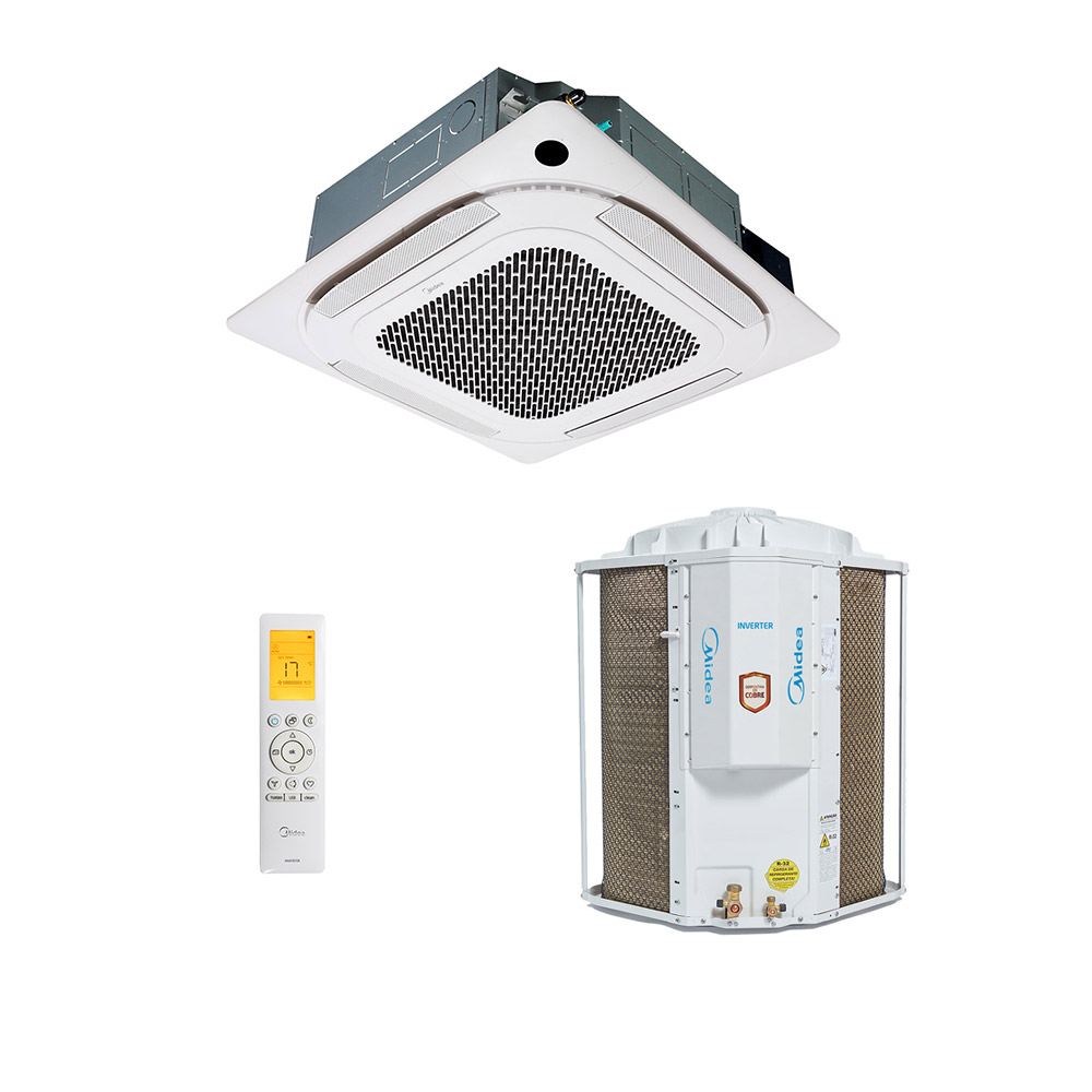 Ar-Condicionado Split Cassete 4 Vias Inverter Midea Connect 60.000 BTUs R-32 Só Frio 220V Monofásico