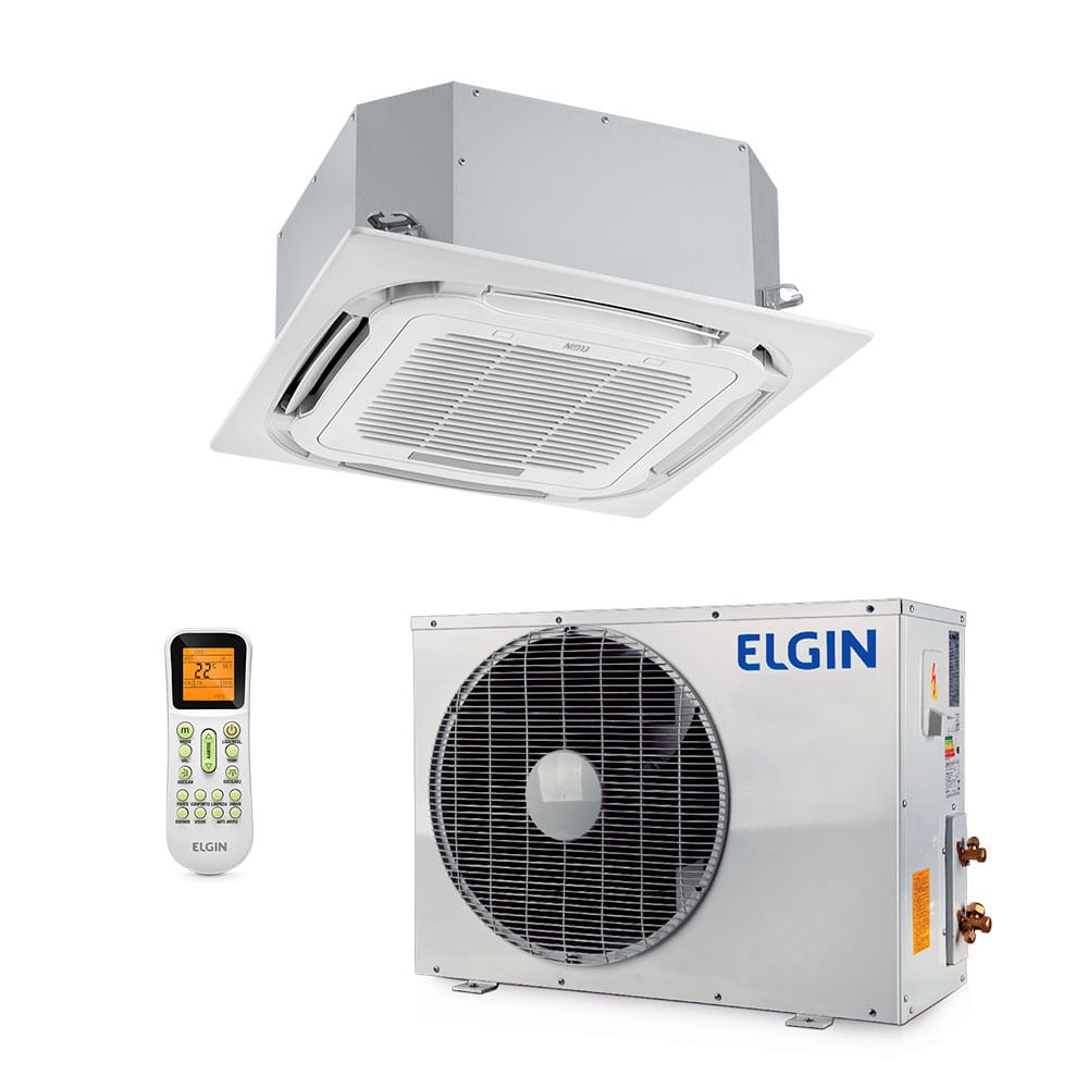 Ar-Condicionado Split Cassete 4 Vias Plus Elgin 18.000 BTUs Só Frio 220V Monofásico