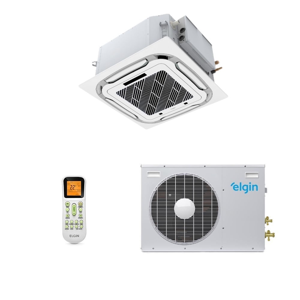 Ar-Condicionado Split Cassete 4 Vias Plus II Elgin 18.000 BTUs Quente/Frio 220V Monofásico