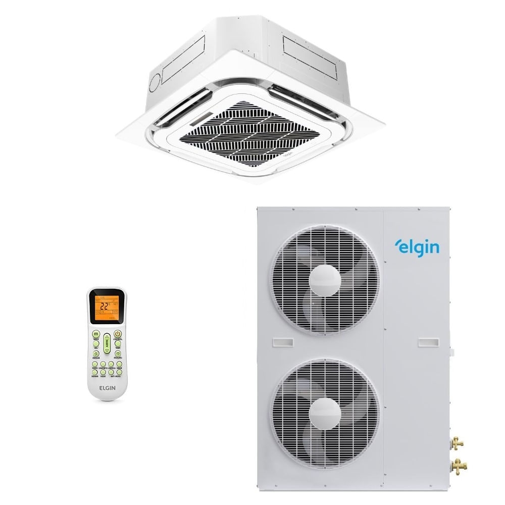 Ar-Condicionado Split Cassete 4 Vias Plus II Elgin 48.000 BTUs Só Frio 220V Trifásico