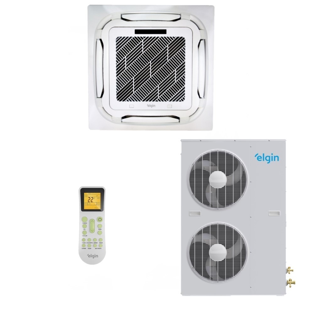 Ar-Condicionado Split Cassete 4 Vias Plus II Elgin 60.000 BTUs Quente/Frio 220V Trifásico