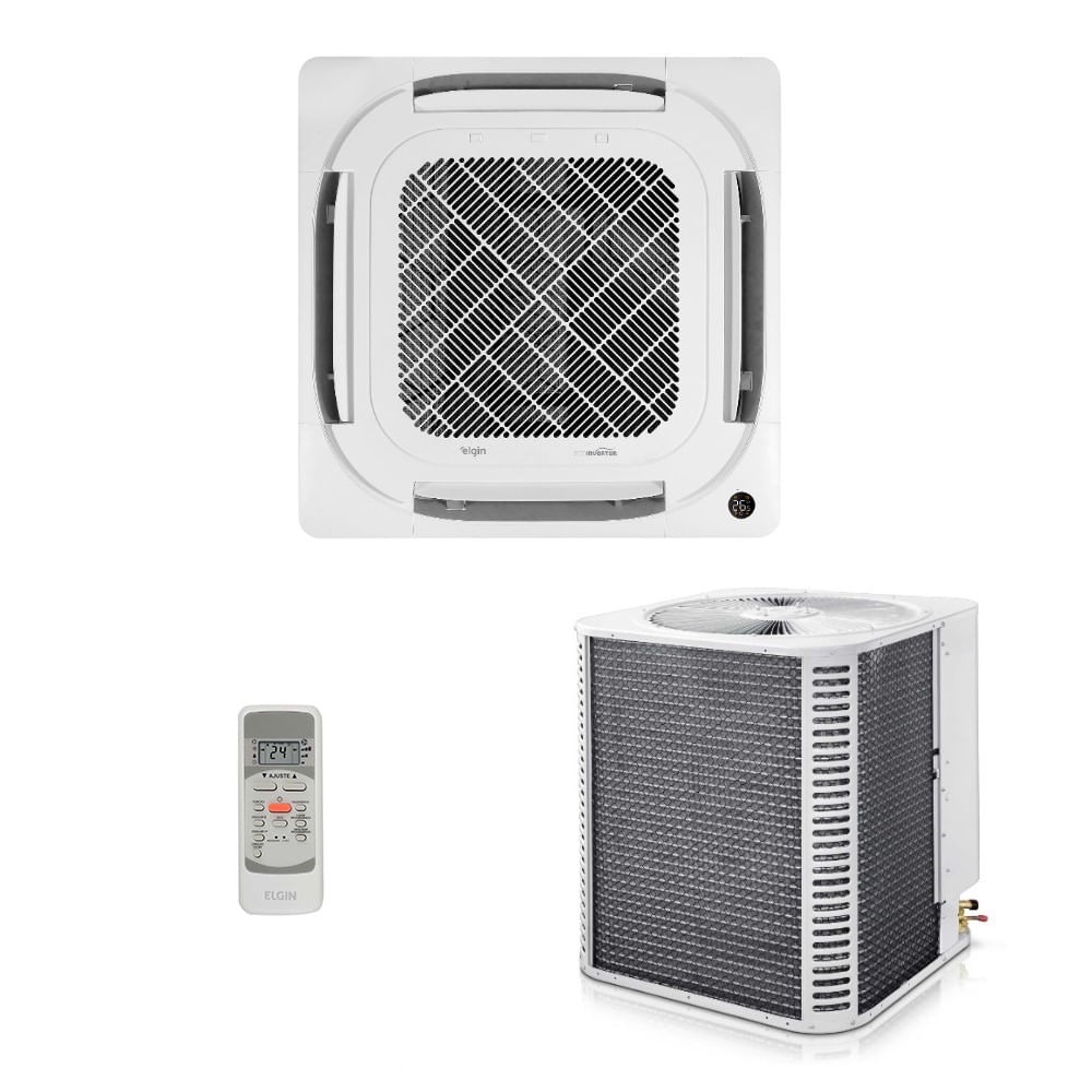 Ar-Condicionado Split Cassete Inverter 4 Vias Elgin Eco 48.000 BTUs Só Frio 220V Monofásico