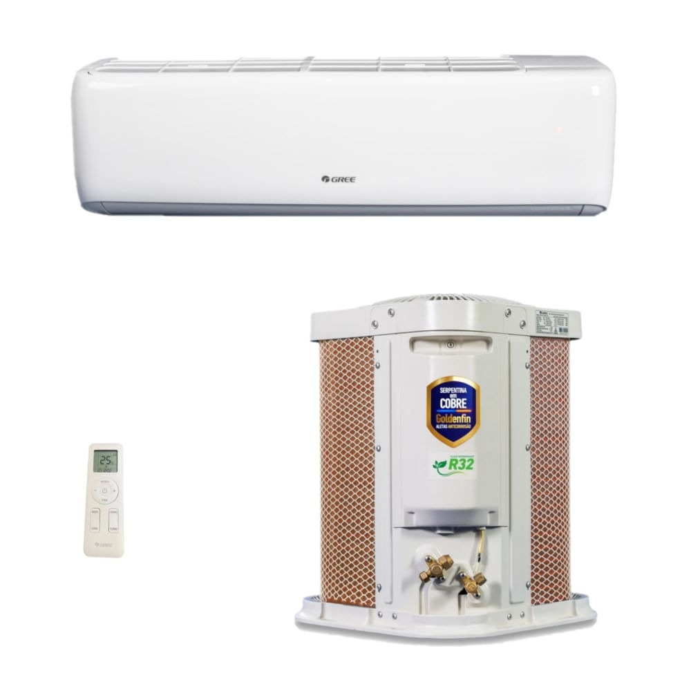 Ar-Condicionado Inverter Split Hi Wall G-Top Auto Wi-Fi Gree 9.000 BTUs Quente/Frio 220V