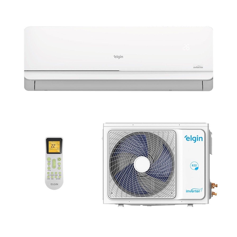 Ar-Condicionado Split HW Inverter Elgin Eco Star 12.000 BTUs R-32 Só Frio 127V Ar-Condicionado Split HW Inverter Elgin Eco Star 12.000 BTUs R-32 Só Frio 127V