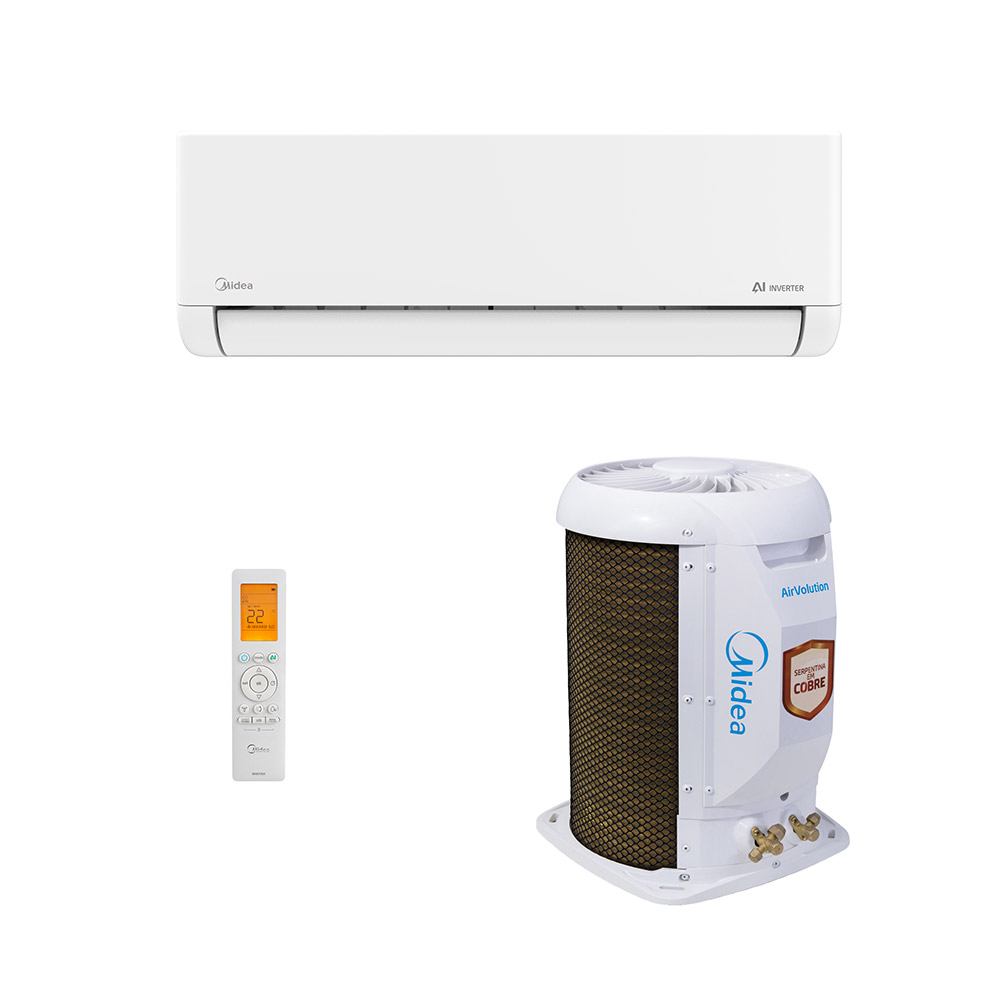 Ar-Condicionado Split HW Inverter Midea AI AirVolution 22.000 BTUs R-32 Só Frio 220V