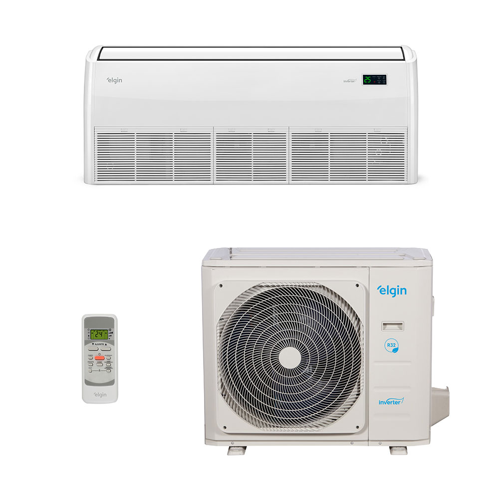 Ar-Condicionado Split Piso Teto Inverter Eco R-32 Elgin 55.000 BTUs Só Frio 220V Monofásico Ar-Condicionado Split Piso Teto Inverter Eco R-32 Elgin 55.000 BTUs Só Frio 220V Monofásico