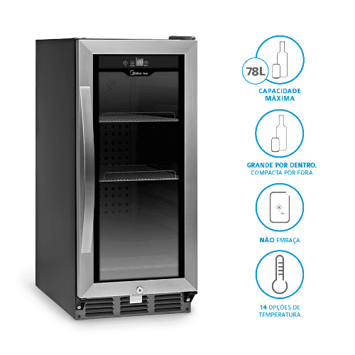 Cervejeira Midea Liva Inox 78 Litros 127V