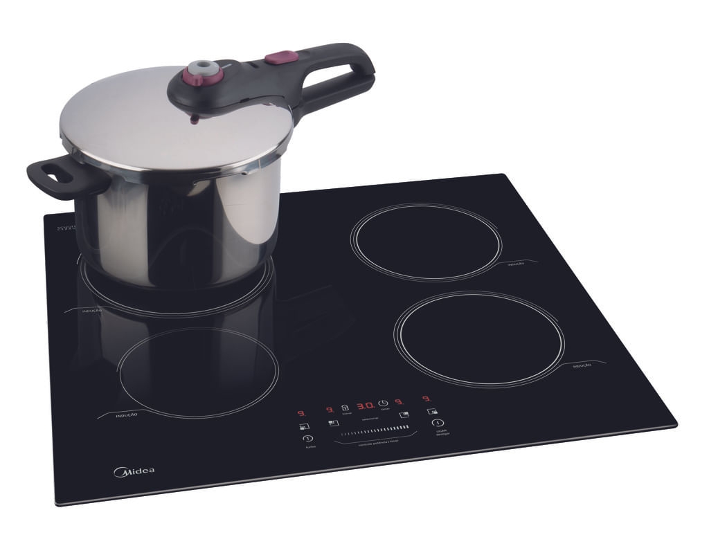 Cooktop 4 Bocas Midea Indução Vitrocerâmico 220V
