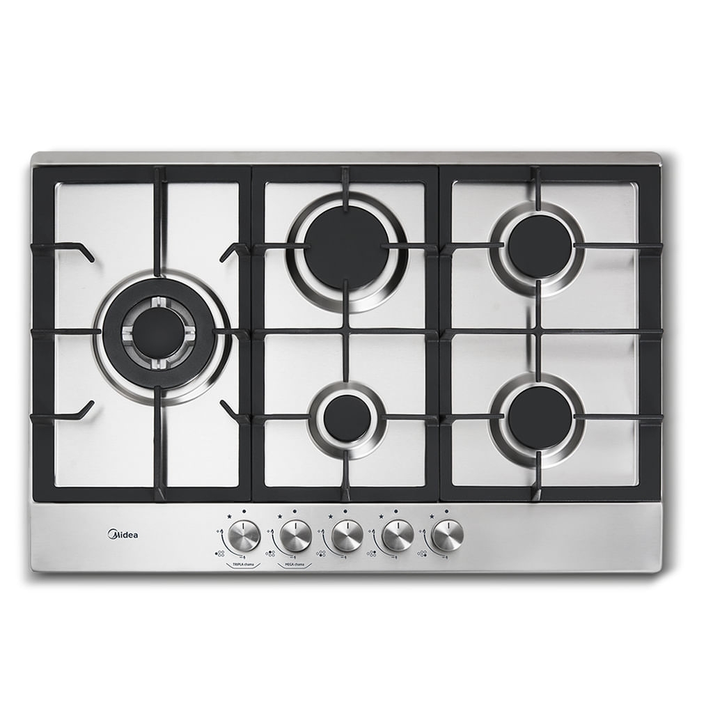 Cooktop Midea 5 Bocas com Tripla Chama Bivolt