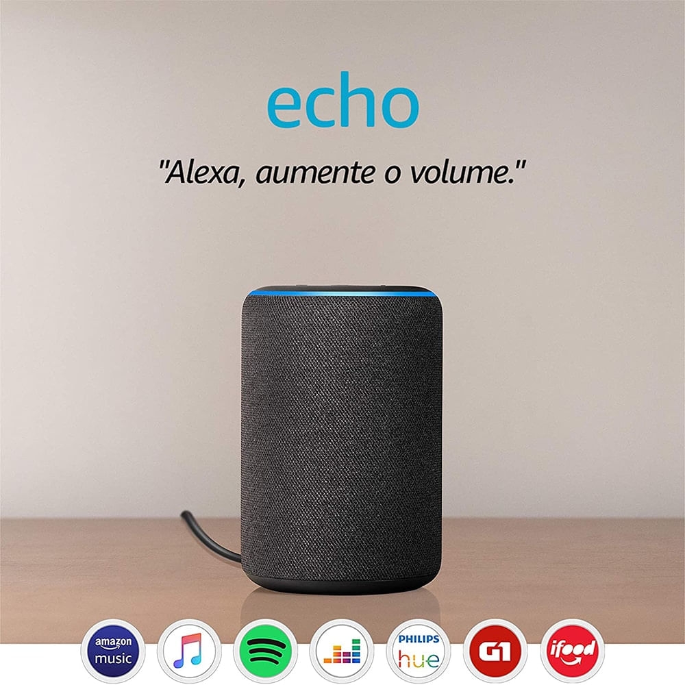 Echo 3ª Geração Smart Speaker com Alexa - Preto Echo 3ª Geração Smart Speaker com Alexa - Preto