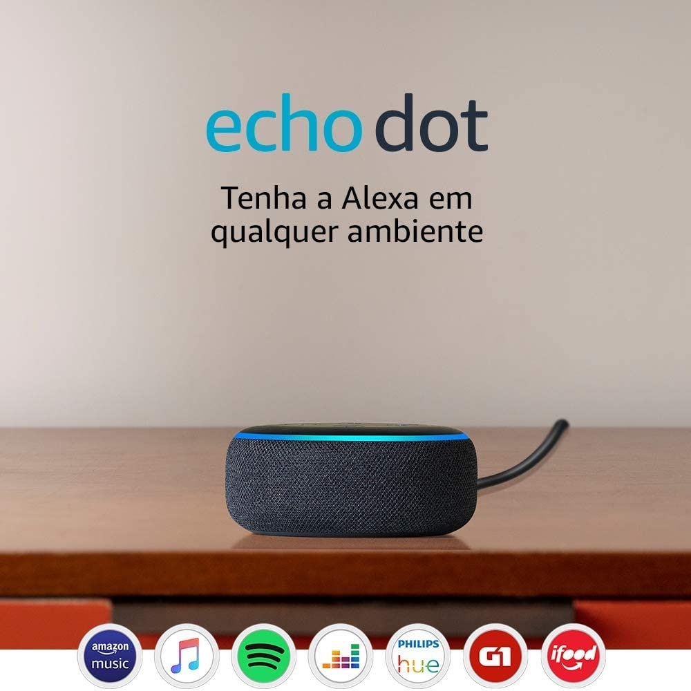 Echo Dot 3ª Geração Smart Speaker com Alexa - Preto