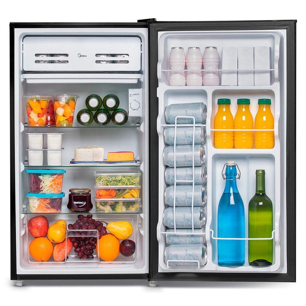 Frigobar Midea 93 Litros Preto Porta Inox 127V
