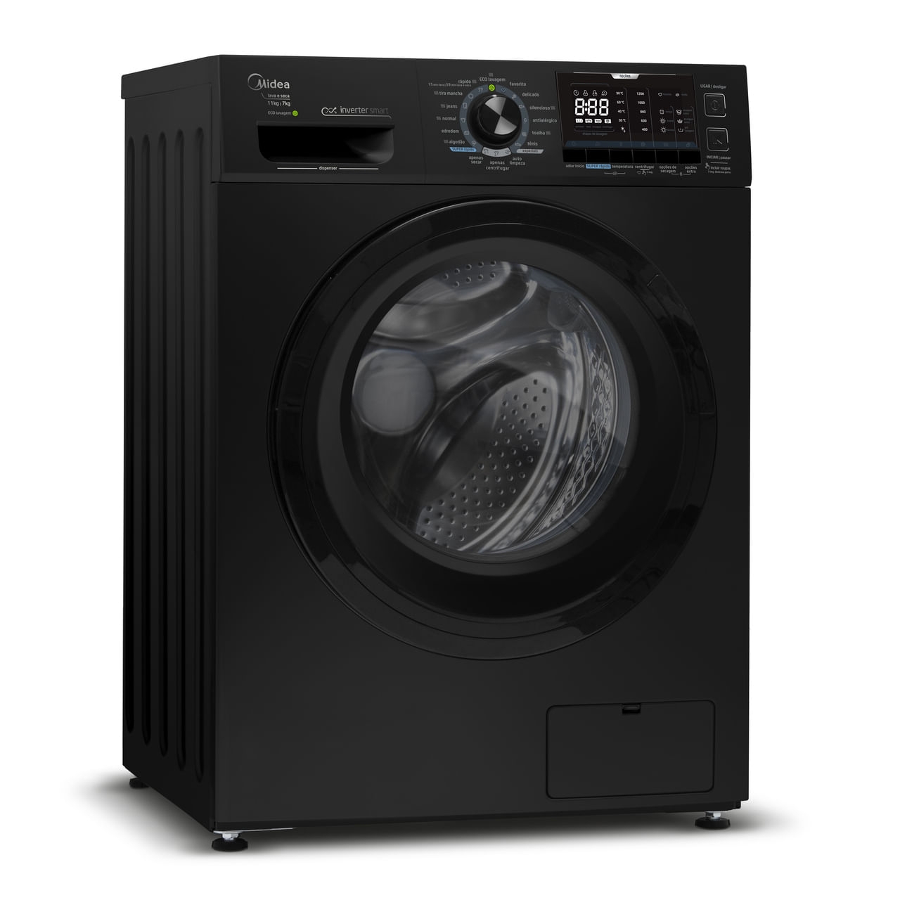 Lava e Seca Midea Storm Wash 11Kg Preto 127V Lava e Seca Midea Storm Wash Inverter 11Kg Preto 127V
