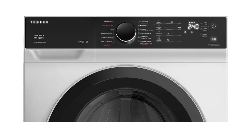 Lava e Seca Toshiba GreatWaves 12,5 Kg Branca 127V
