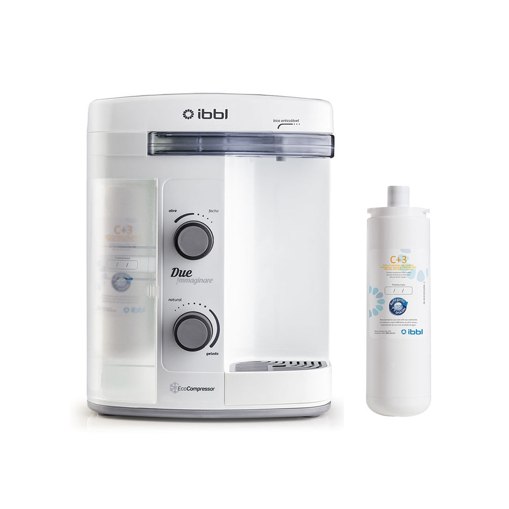 Purificador de Água IBBL Due Immaginare Branco 220V + Refil IBBL C+3 Purificador de Água IBBL Due Immaginare Branco 220V + Refil IBBL C+3