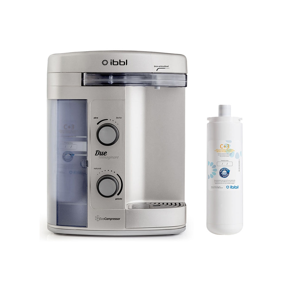 Purificador de Água IBBL Due Immaginare Prata 127V + Refil IBBL C+3 Purificador de Água IBBL Due Immaginare Prata 127V + Refil IBBL C+3