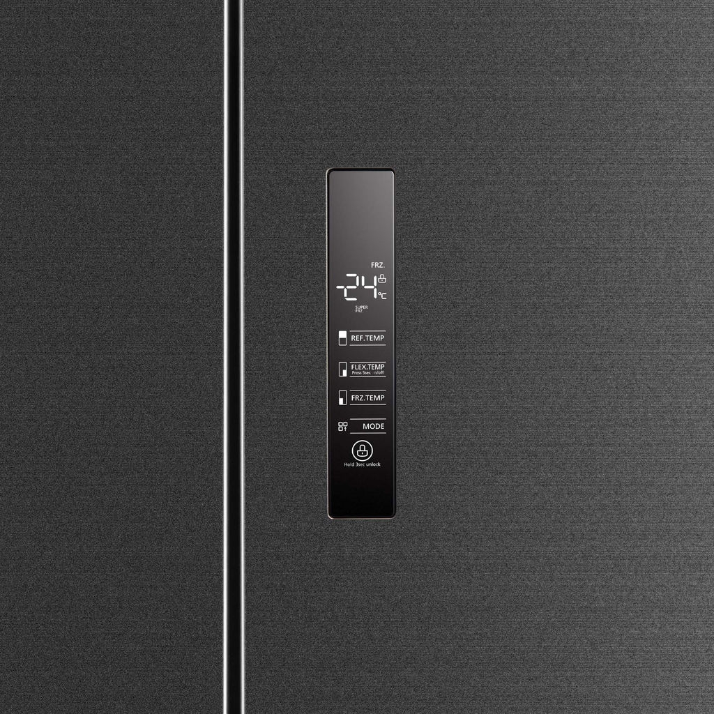 Refrigerador Toshiba French Door Convertzone 638L Cinza Morandi 127V