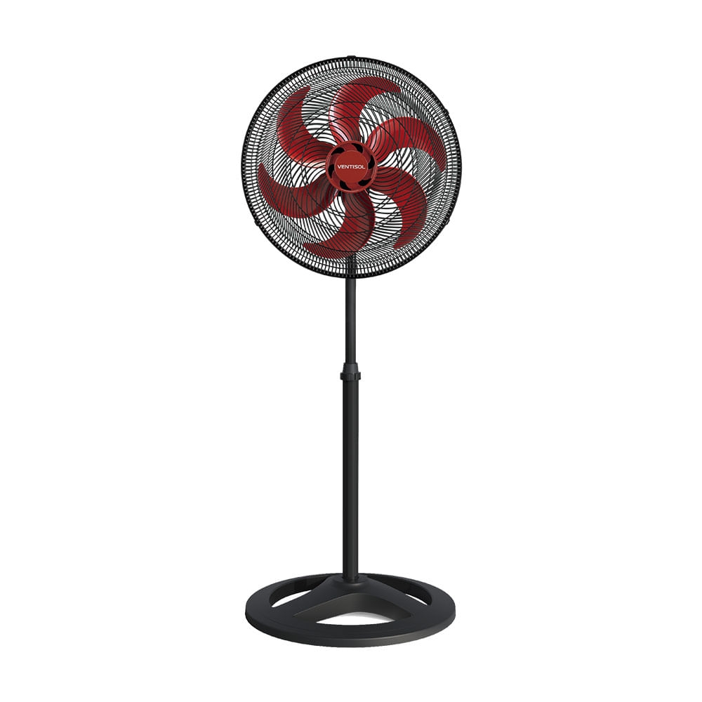 Ventilador De Coluna Ventisol Turbo 6 Pás 50cm Vermelho 220V